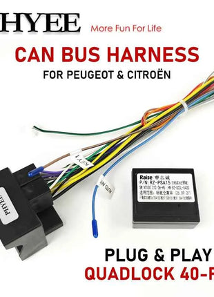 Decodificatore CAN Bus cablaggio quadlock, ritenzione BSI SWC, telaio radio Android P&P 16 pin, per Peugeot 208 2008 308 Citroen C4 C3