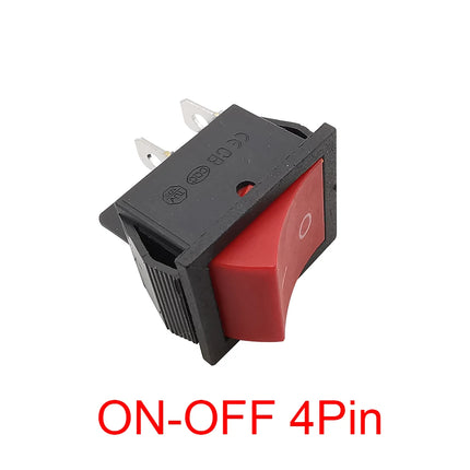 1 pz KCD4 4 pin 6 pin interruttore a bilanciere 16A 250VAC 20A 125VAC ON-OFF/ON-OFF-ON 2 posizioni 3 posizioni con interruttore di alimentazione della luce 31x25mm