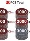 30PCS Grit 400-3000 / 6inch 147mm / China Mainland