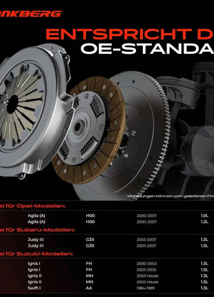 Kit Frizione Frankberg 1x per Opel Agila (A) Subaru Justy III Suzuki Baleno Kombi Hatchback Ignis I II Swift Cabriolet 9203954