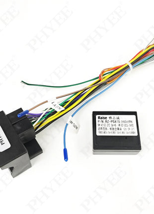 CAN Bus Decoder Quadlock Wiring Harness, SWC Retention BSI Protocol, 16 Pin P&P Car Android Frame Adapter, for Peugeot 207, 207cc