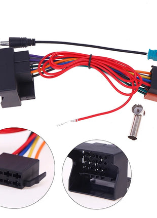 1 Set Car Stereo FM Audio ISO Wiring Harness Antenna Radio Adapter Cable for 207 307 407 C3 C4 DIY Car Accessories