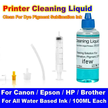 100ML Inkjet Printer Head Cleaning Kit Compatible With Epson Hp Brother Canon Nozzle & Printhead Cleaner For Printers Head Clean