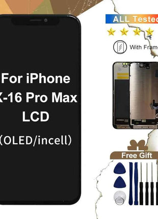 OLED 16 For iPhone X XR XS MAX 11 12 Pro Display 15 Pro Max Screen Touch For iP 13 Pro 14 Plus 13 MINI Display 15 Plus 12 Mini