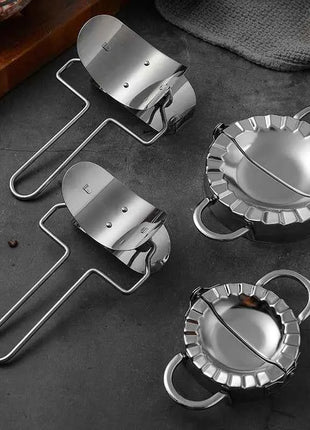 Round Dumpling Maker Stainless Steel Dough Cutter Skin Slicer Machine DIY Jiaozi Ravioli Pie Pastry Mold Kitchen Baking Tools