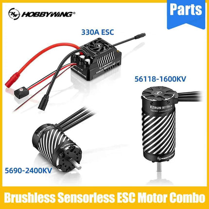 HOBBYWING EzRun ESC Motor Combo Brushless Sensorless 330A ESC 6V/7.4V/8.4V IP67 5690 56118 Brushless Motor For 1/8 1/7 RC Cars