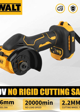 DEWALT DCG438 Smerigliatrice Angolare Brushless 20V 76mm, Sega da Taglio a Batteria 20000RPM 400W per Metallo e Legno, Utensile per Taglio e Lucidatura