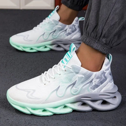 Scarpe sportive casual da uomo Scarpe sportive leggere e traspiranti con stampa fiamma Scarpe estive da tennis all'aperto da corsa Scarpe da trekking per uomo