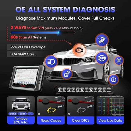 Autel MaxiCOM MK808K-BT Bidirectional Bluetooth OBD2 Scanner same as MK808BT Pro MK808Z-BT Automotivo Car Diagnostic Scan Tool