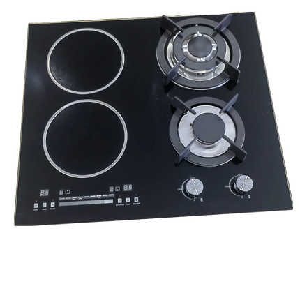 New Products Kitchen Appliances Glass Panel 4 Burners Gas Induction Combined Hob