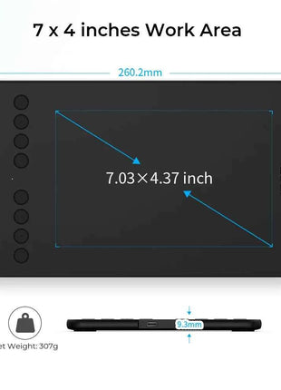 Tavoletta Grafica XPPen 7*4.3 Pollici, 16K Livelli di Pressione, Deco Mini7 V2, 8 Tasti, per Android, Mac, Windows, Chrome