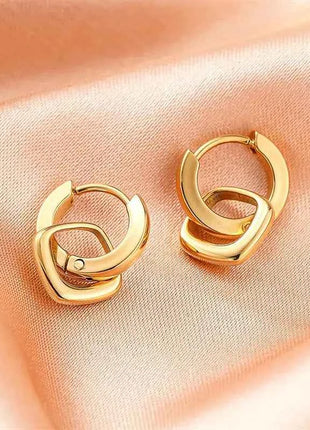 Orecchini Pendenti Huitan con Diamanti per Donna, Accessori Affascinanti in Acciaio Inossidabile per Matrimoni e Feste, Gioielli Geometrici Versatili alla Moda