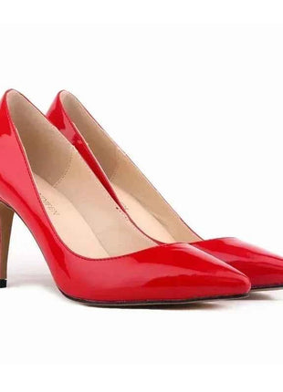 Décolleté da donna di grandi dimensioni Tacchi alti classici a punta Tacchi a spillo sexy da 9 cm Scarpe da festa di nozze rosse da donna eleganti e confortevoli