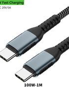 FDBRO cavo da USB C a tipo C 100W 5A PD cavo di ricarica rapida cavo dati per Macbook Xiaomi Huawei Samung cavo intrecciato USB