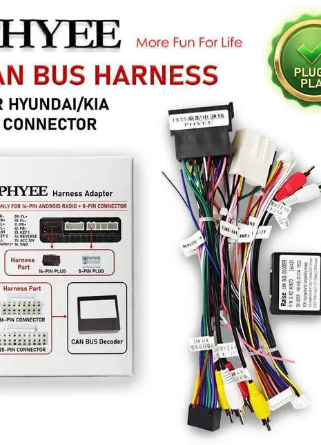 Adattatore decodificatore CAN Bus per Hyundai iX35 Sorento Kia Sportage Ceed, ISO, supporto SWC, Plug & Play, cavo Android a 16 pin