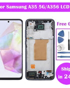 Super AMOLED Display A35 5G Samsung LCD A356B A356E A356U Touch Screen Digitizer For Samsung A35 LCD Replacement Parts