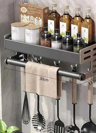 Portaspezie da Parete con Dispenser Olio e Aceto - Organizer Cucina