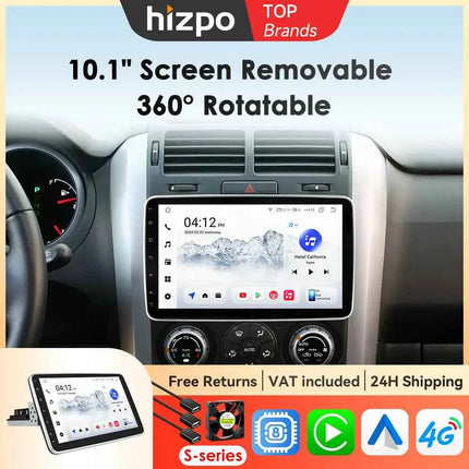 Hizpo 1din Car Stereo Radio Rotate Touch Screen For Universal Carplay GPS Navigation Bluetooth Android-auto WIFI Autoradio 7862