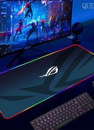 Cartoon Asus Deskmat Mouse Pad Gaming LED Mouse Mat 900x400 Mousemats Table Pads PC Office Desk Mat RGB Keyboard Mats XXL