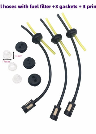 Kit Carburatore da 15mm per Decespugliatore 43CC 52CC 47CC 49CC con Guarnizione, Tubo, Filtro Benzina e Candela per CG430 CG520 BC430 BC520