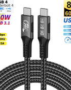 FDBRO 8K Cavo USB4 40Gbps 240W PD3.1 QC4.0 Per Thunderbolt 4 Tipo C Cavo di ricarica veloce Thunderbolt3 USB da C a C Trasferimento dati