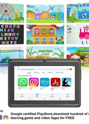 Nuovo Tablet per Bambini da 7 Pollici Android 13, 4GB RAM 64GB ROM, Espandibile fino a 1TB, WiFi, Bluetooth, Batteria da 4000mAh, Software con Custodia Protettiva