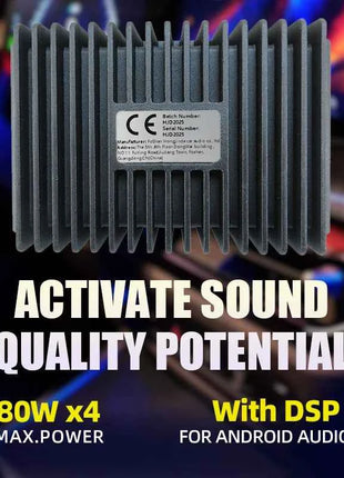 DSP 4 Channel Power Amplifier Car Audio Android Large Screen Dedicated Amplified Car Woofer Intelligent Sound Quality Processor