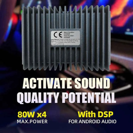 DSP 4 Channel Power Amplifier Car Audio Android Large Screen Dedicated Amplified Car Woofer Intelligent Sound Quality Processor