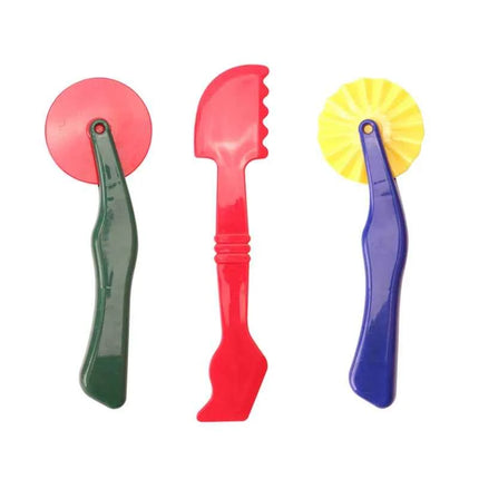 Stampo per plastilina fai-da-te per bambini Accessori per argilla da modellare Kit di strumenti per plastilina Set di plastica Stampo per coltelli Giocattoli educativi per bambini Regali