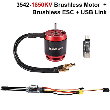 9IMOD RC Brushless Combo AM32 80A ESC 3542 1850KV/2250KV Brushless Motor Gearbox for Axial SCX10 RC Crawler Car Upgrades Parts