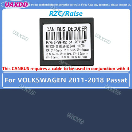 Per VOLKSWAGEN 2 Din Car Golf Tour 7 6 Touareg PASSAT Tiguan Lamando POLO SCIROCCO Lavida Touran Saqitar BORA decoder canbus box