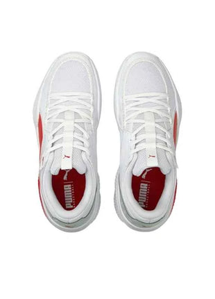 PUMA Court Rider 1.0 Premium Scarpe da Basket alla Moda, Durevoli, Ammortizzate e di Supporto, Modello Basso per Uomo, Rosso e Bianco 195660-01