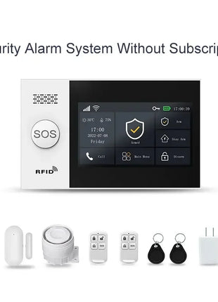 PGST PG-107 4G Tuya Wireless WIFI GSM Sistema di allarme domestico con telecamere di sicurezza Rilevatore di movimento Sensore antifurto Alexa e Google