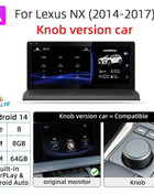 Nunoo Android 14 CarPlay Auto Radio For Lexus NX NX200 NX200T NX300h 2014-2021 Multimedia Navigation GPS DSP 4G WiFi