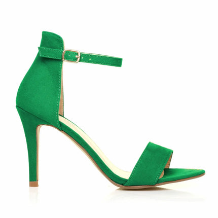 Nuove Scarpe da Donna Sexy con Tacco Alto 9cm, Sandali Estivi con Cinturino alla Caviglia, Scarpe da Festa e Matrimonio Rosse