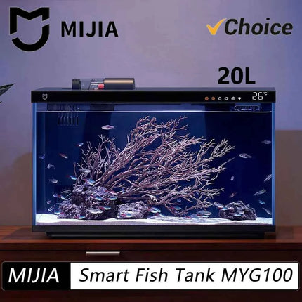 New Mijia Smart Fish Tank MYG100 Work With Mijia APP Mobile Controlled Remote Feeding Smart Lighting System Light Aquarium20L