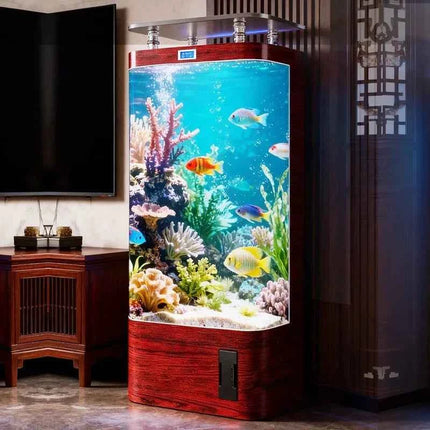 Smart Goldfish Tank Household Medium-sized Vertical Filtration Integrated Ecological Glass Replacement Aquarium