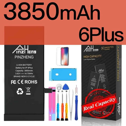PINZHENG Real High Capacity Battery For iPhone 8 SE2020 6 6S 7 8Plus X Xs Max Xr Phone Replacement Batteries Warranty One Year