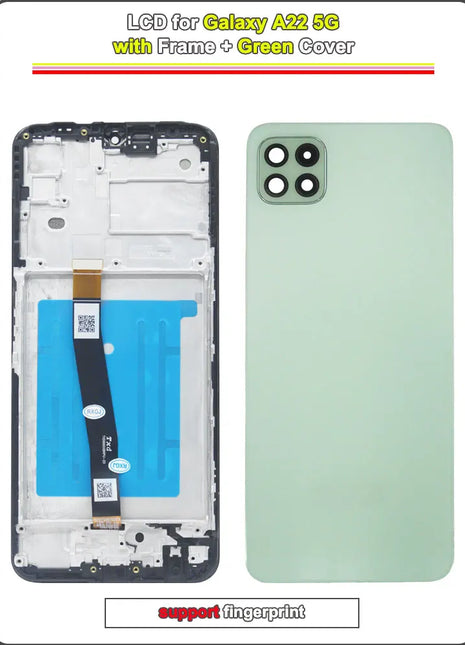 Display LCD Testato per Samsung A22 5G, Schermo Touch con Digitalizzatore, Assemblaggio Completo per Samsung A226 A226B, Schermo LCD con Cornice