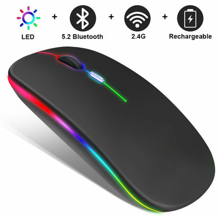 Mouse Wireless RGB Bluetooth 5.2 Ricaricabile - Gaming e Ufficio - OrizonShop