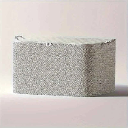 3-Piece Heavy-Duty Foldable Storage Boxes with Lids - Large Stackable Organizing Bins Made of Heavy-Duty Non-Woven Fabric