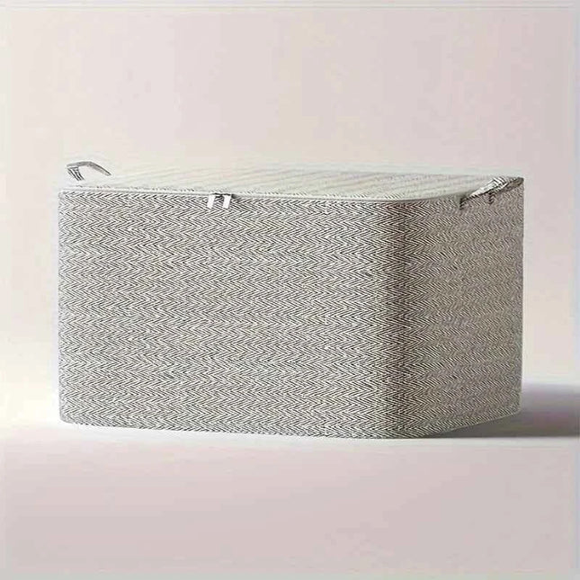 3-Piece Heavy-Duty Foldable Storage Boxes with Lids - Large Stackable Organizing Bins Made of Heavy-Duty Non-Woven Fabric