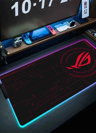 Black Mouse Pad Asus Rgb Gaming Mause Mat Anime Mats Gamer Rug Pc Xxl Cute Pads Large Game Keyboard Carpet Backlight Mousepad