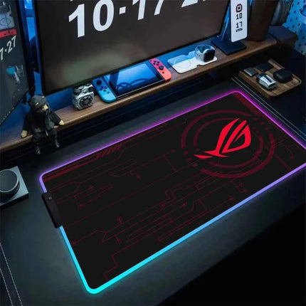 Black Mouse Pad Asus Rgb Gaming Mause Mat Anime Mats Gamer Rug Pc Xxl Cute Pads Large Game Keyboard Carpet Backlight Mousepad