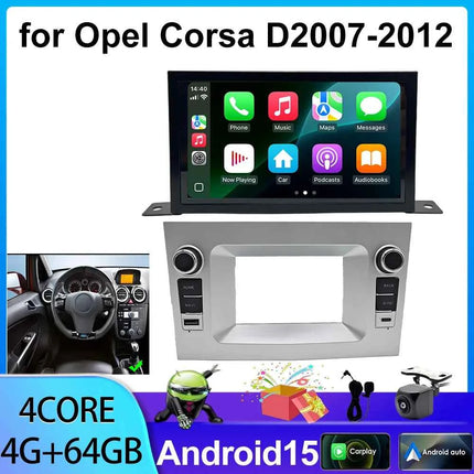 Android Car Radio Stereo for Opel Corsa D 2007-2012 with CarPlay AndroidAuto IPS Multimedia Player Navigation BT5.0 WiFi
