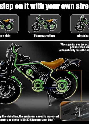 QS7 electric bicycle 1500W brushless motor 60Ah performance E-bike battery single rider off-road motorcycle performance