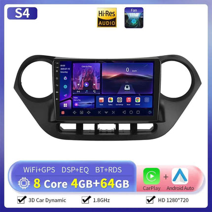 Camecho 6+128G Car Radio Wireless CarPlay Android Auto For Hyundai I10 2014-2017 Car Intelligent Systems GPS Stereo 4G WiFi RDS