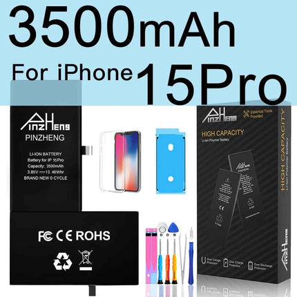 PINZHENG Real High Capacity Battery For iPhone 15 14 Pro Max 15 Pro 14 Pro 15 Plus 14 Plus 15 Pro Max Replacement Batteries