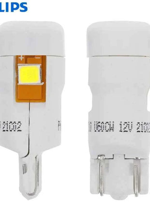 Philips Ultinon LED T10 W5W 194 12961WLED 6000K Cool White Car Turn Signal Lamps Interior Light Door Read Plate Bulbs 12961ULWX2