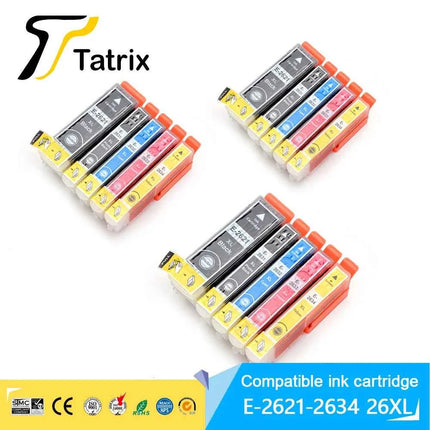 Tatrix Compatible Ink Cartridge for Epson 26XL T2621 T2631 For Epson XP-510/520/600/605/610/615/620/625/700/710/720/800/810/820
